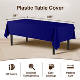 Navy Blue Plastic Table Cover | Case of 48